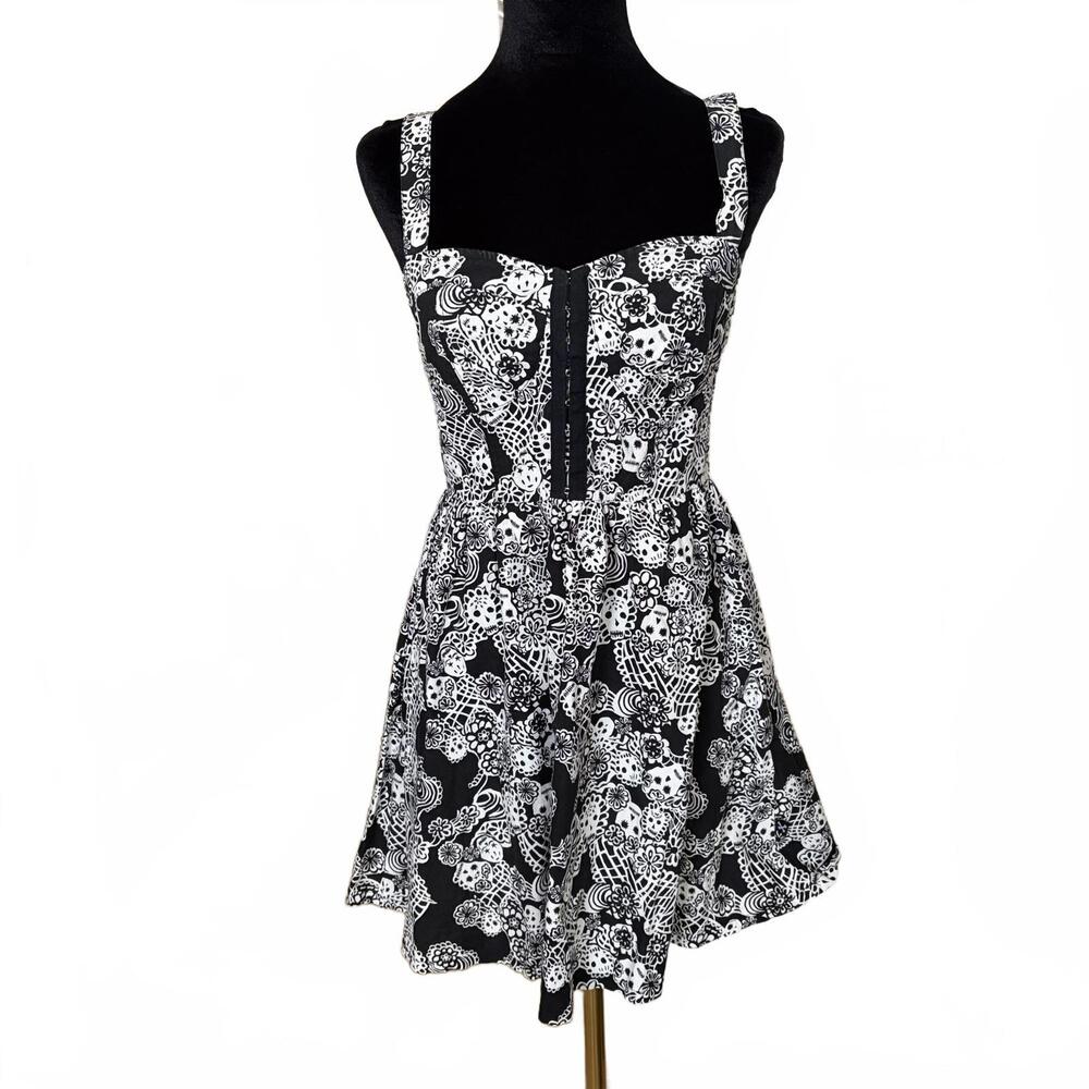 Y2K Royal Bones Dress Skull Whimsigoth Punk Goth Tripp Women's Size Medium